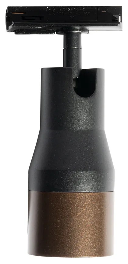 Moderné bodové svetlo čierne s tmavou bronzou pre koľajnicový systém 1-fázový - Iconic Kohua