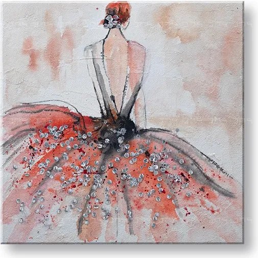 Maľovaný obraz na stenu ŽENA  60x60 cm