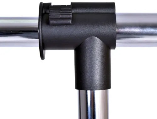 Vešiakový stojan na kolieskach RUFO čierny