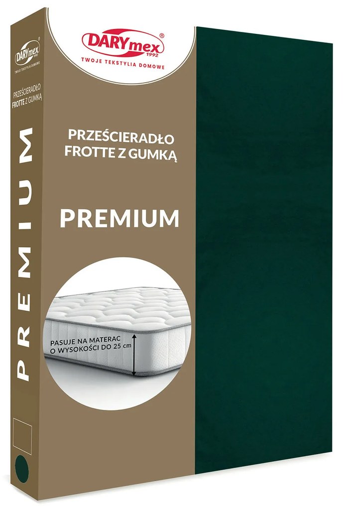 FROTÉ PRESTIERADLO PREMIUM 90X200 CM TMAVOZELENÉ