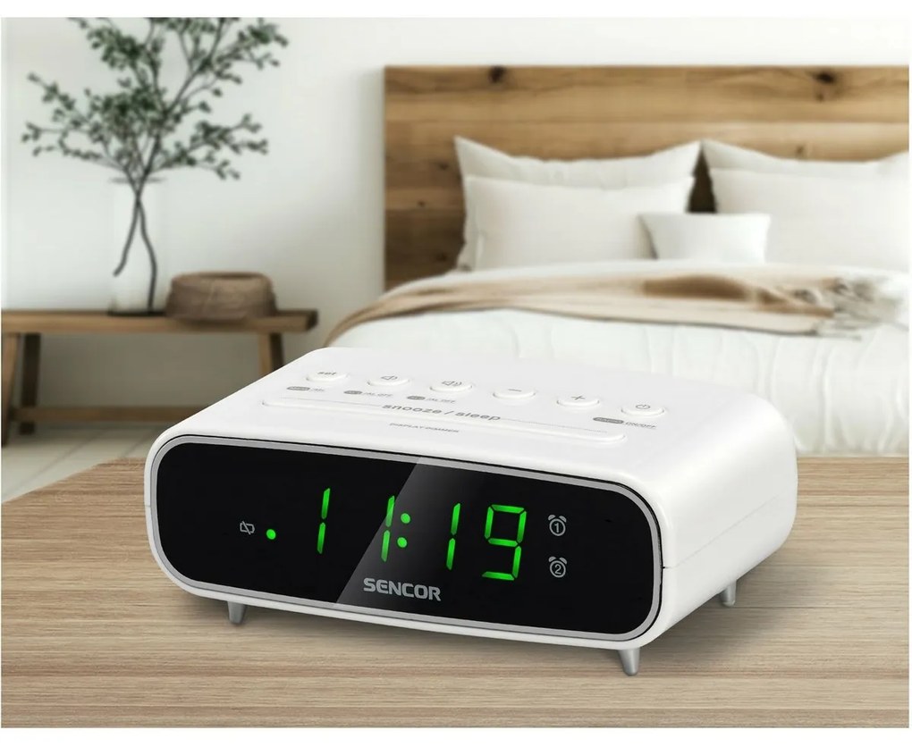 Sencor SRC 2600 W rádiobudík, biela