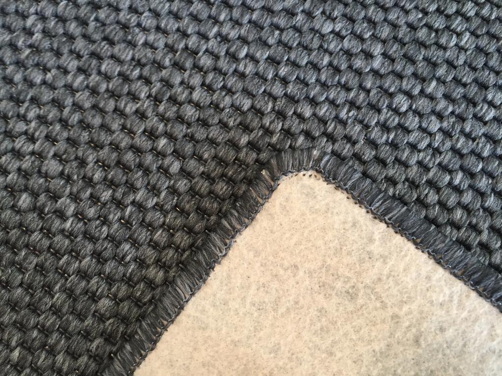 Vopi koberce AKCE: 150x250 cm Metrážový koberec Nature antracit - Rozměr na  míru s obšitím cm | BIANO