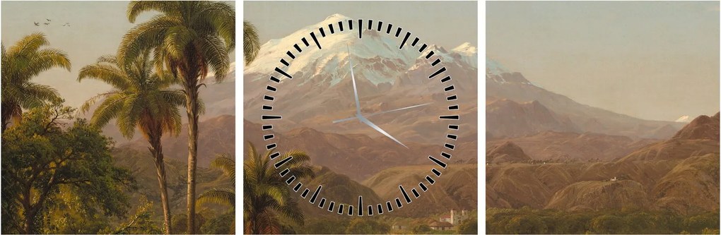 Obraz - Frederic Edwin Church, Tamaca Palms, reprodukcia (s hodinami) (90x30 cm)