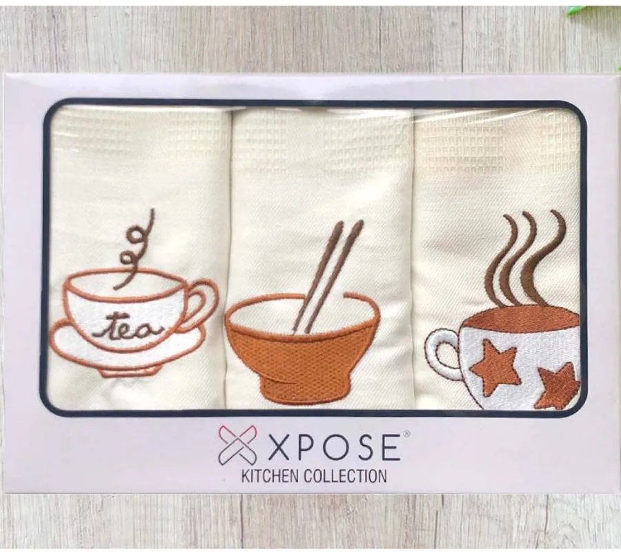 XPOSE® Kuchynské utierky TEA - darčekové balenie 3 ks 45x70 cm