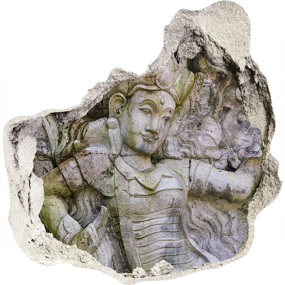 Nálepka 3D diera na stenu Stone carving nd-p-90661239