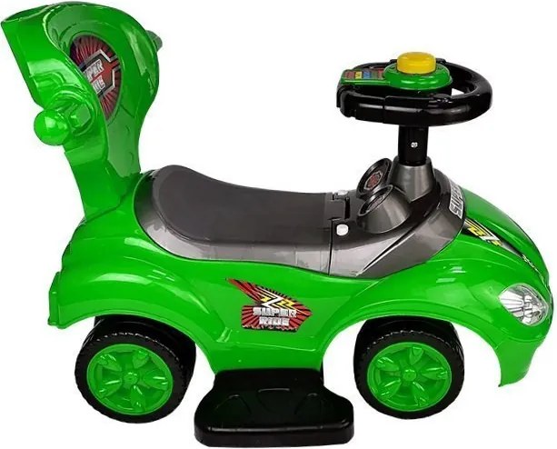 LEAN CARS Mega Car 3v1 Push Ride Green