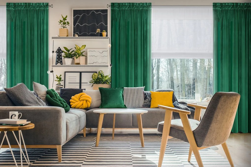 ZATEMŇOVACÍ ZÁVES NA KRÚŽKOCH SAMANTA 140X250 CM GRAFITOVÁ