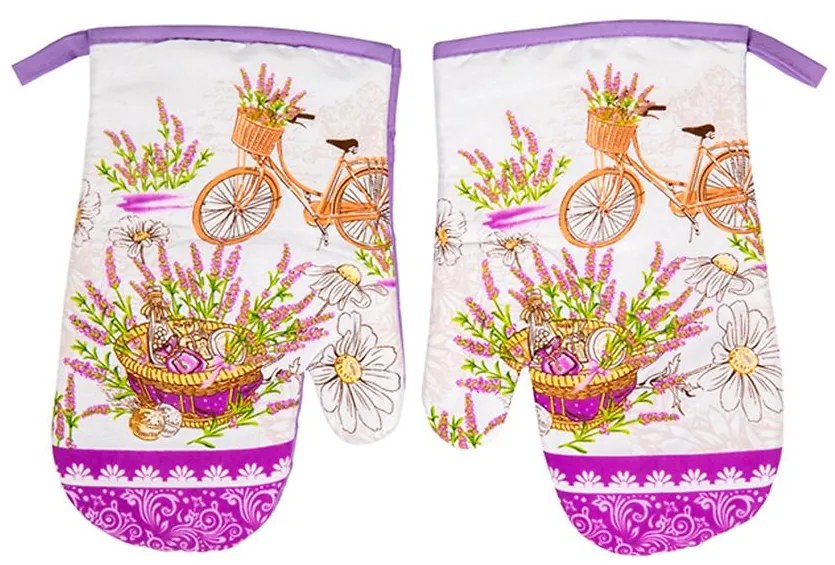 Kuchynské rukavice s magnetom levanduľa 0117fs23