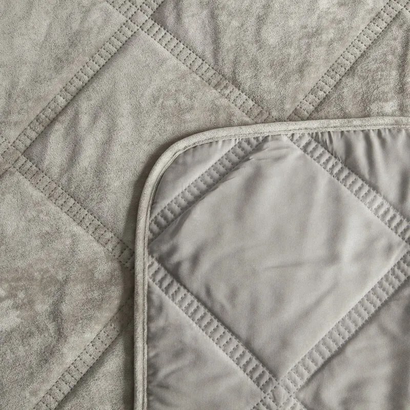 Dekorstudio Zamatový prehoz na posteľ VELVET1 v béžovej farbe Rozmer prehozu (šírka x dĺžka): 170x210cm