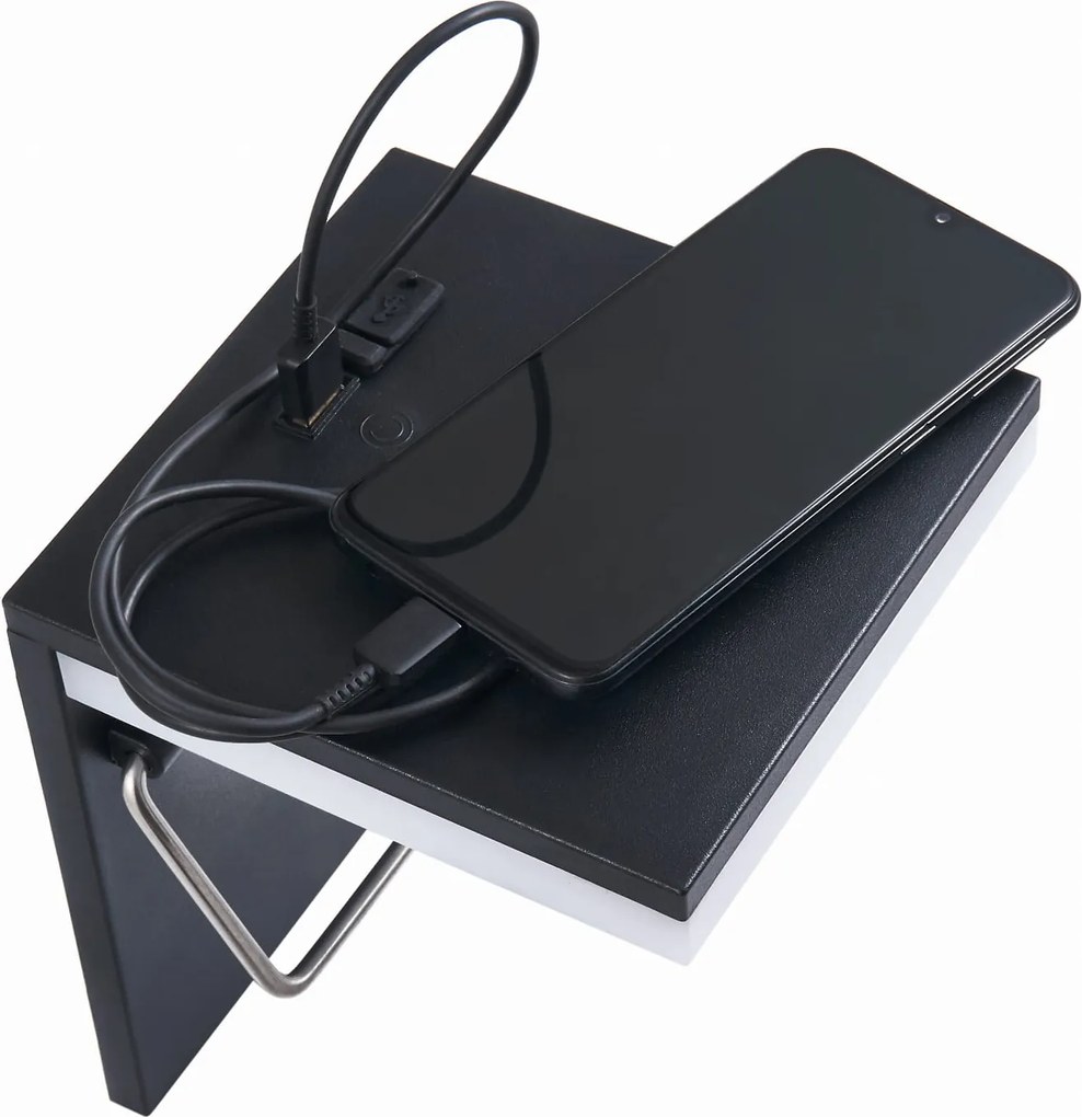 BERGE LED držiak na toaletný papier s USB 5W - neutrálna biela