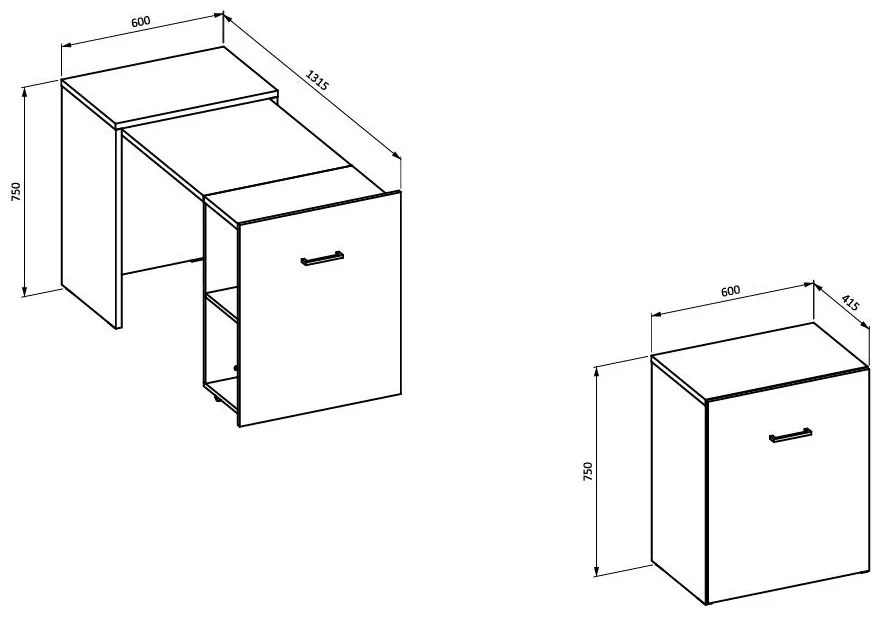 PC stolík Smartie (orech okapi). Akcia -22%. Vlastná spoľahlivá doprava až k Vám domov. 1108247