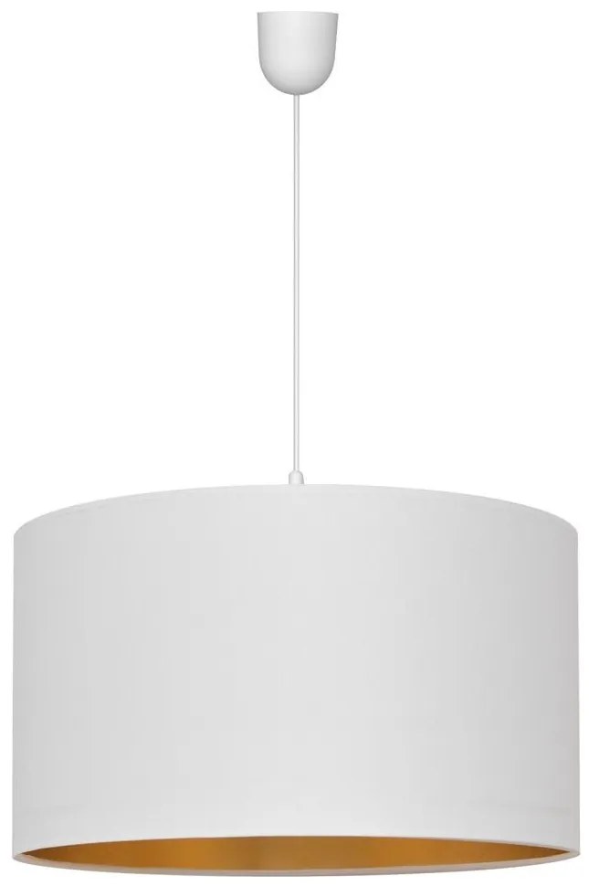 Helam Luster na lanku ALBA 1xE27/60W/230V pr. 45 cm biela/zlatá HE0992