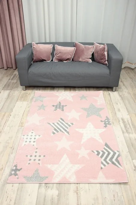 Detský koberec Kiddy E330A-SFS32 rúžový