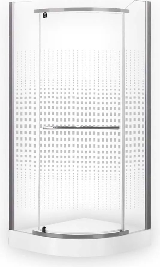 Roltechnik Outlet Štvrťkruhový sprchový kút ELARIS - bez vaničky ROTH-Variant: rozmery: 80x80 cm - (ELARIS/800 - 4520001), ROTH-Profily: profily: str…
