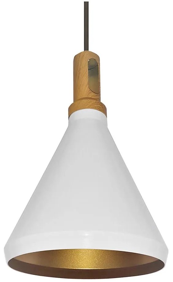 Luster na lanku 1xE27/60W/230V pr. 23 cm biela