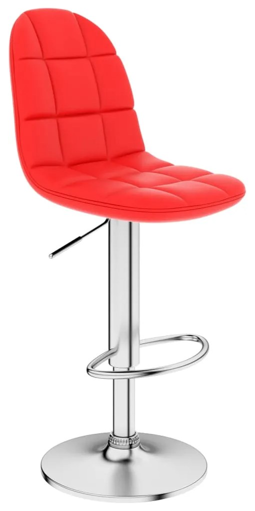 vidaXL Barová stolička, červená, umelá koža