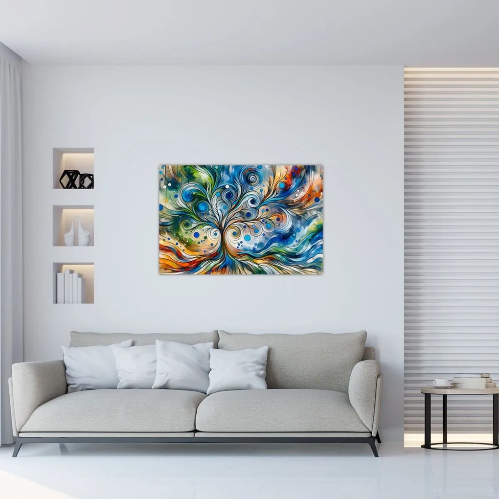 Obraz – Farebný energetický strom (90x60 cm)
