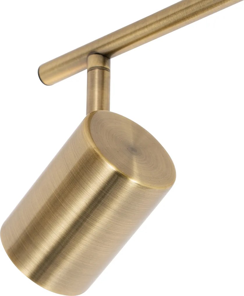 Moderné stropné svietidlo bronzové 5-žiarovkové nastaviteľné obdĺžnikové - Jeana