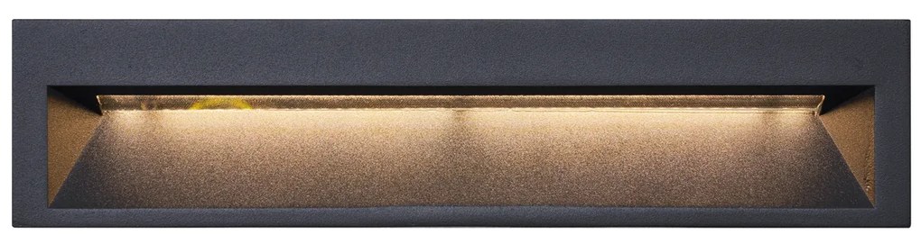 Moderné zapustené nástenné svietidlo čierne 28 cm vrátane LED IP65 - Mert