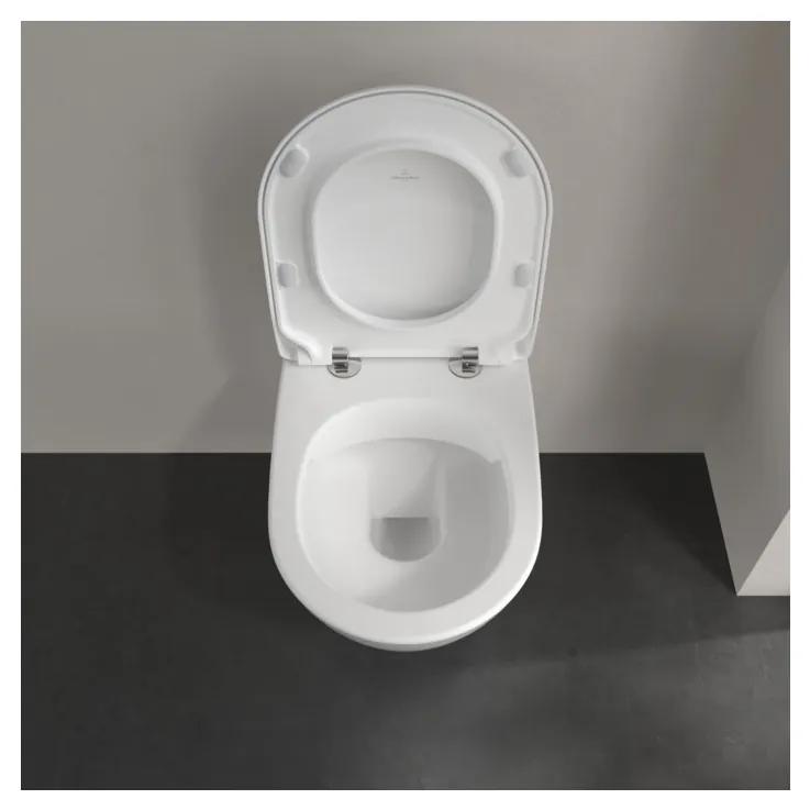 Villeroy & Boch Subway 2.0 Combi-Pack - SET Závesné WC + sedátko SlimSeat SoftClosing, alpská biela 5614R201
