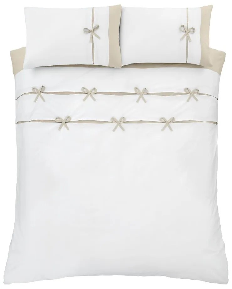 Biele obliečky na dvojlôžko 200x200 cm Milo Bow – Catherine Lansfield