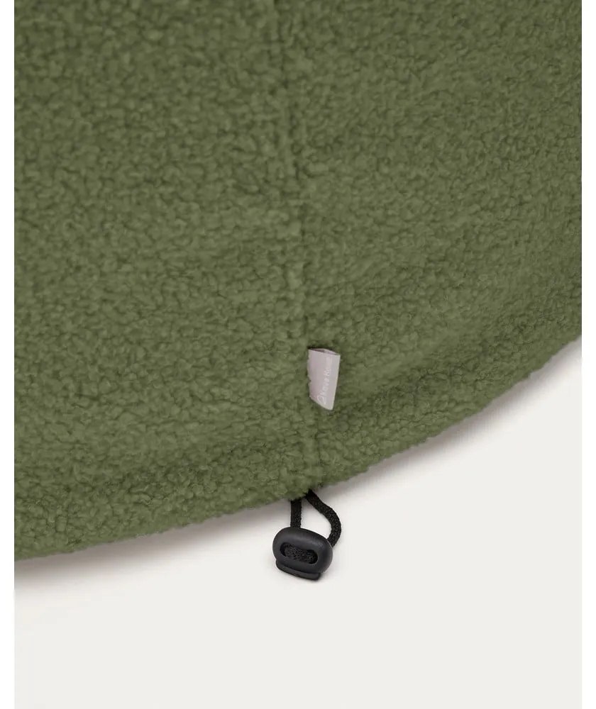 Zelený taburet z textílie buklé Kaeli – Kave Home