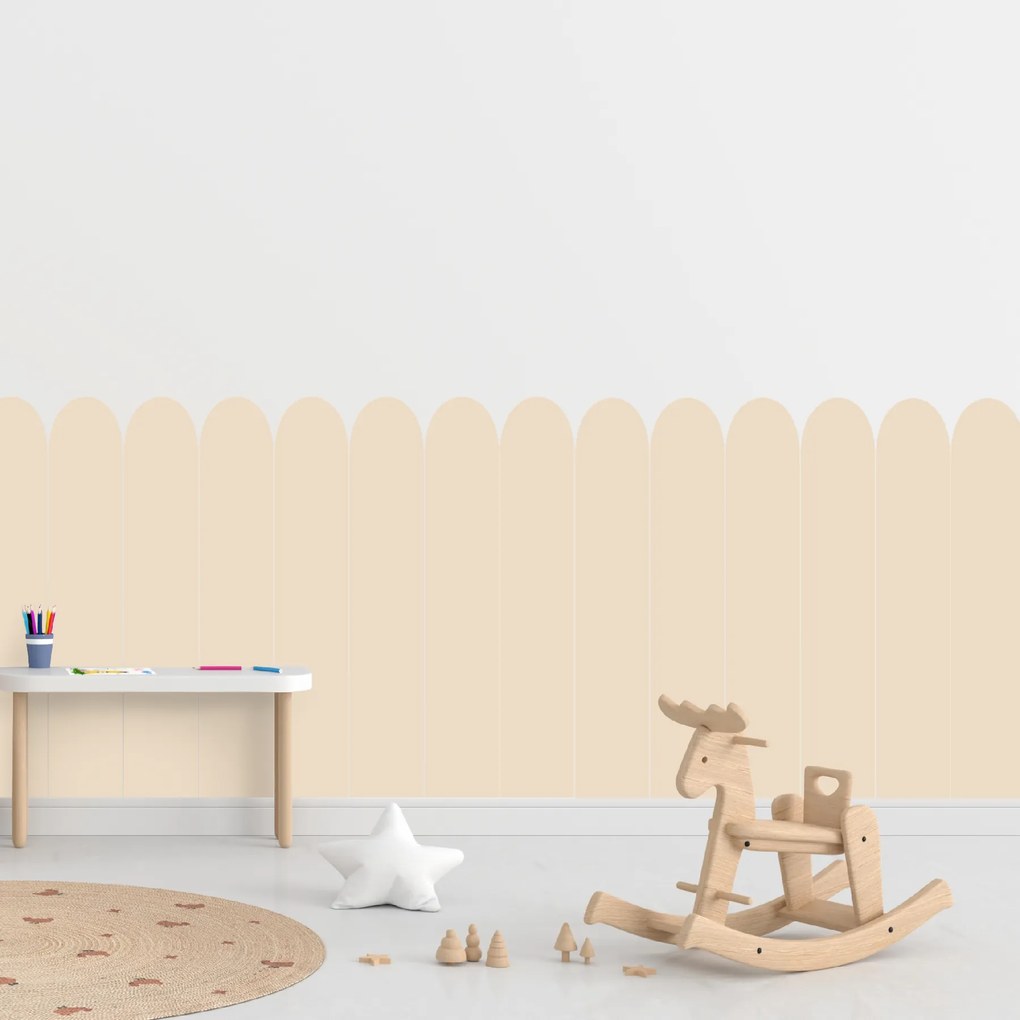 PIPPER. Textilná samolepiaca tapeta - Oblúk - Krémová farba Farba: Tmavá, Veľkosť: 100 cm