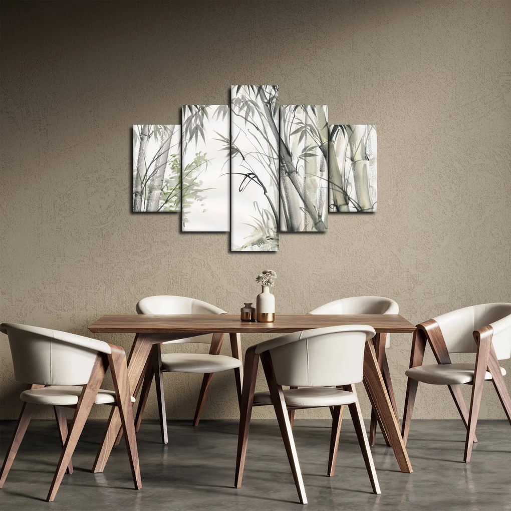 Obraz - Bambusy, kresba (150x105 cm)