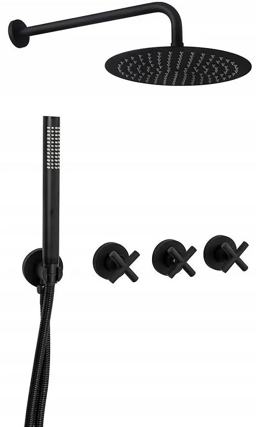 Sprchová sada podomietková Rea Exit čierna