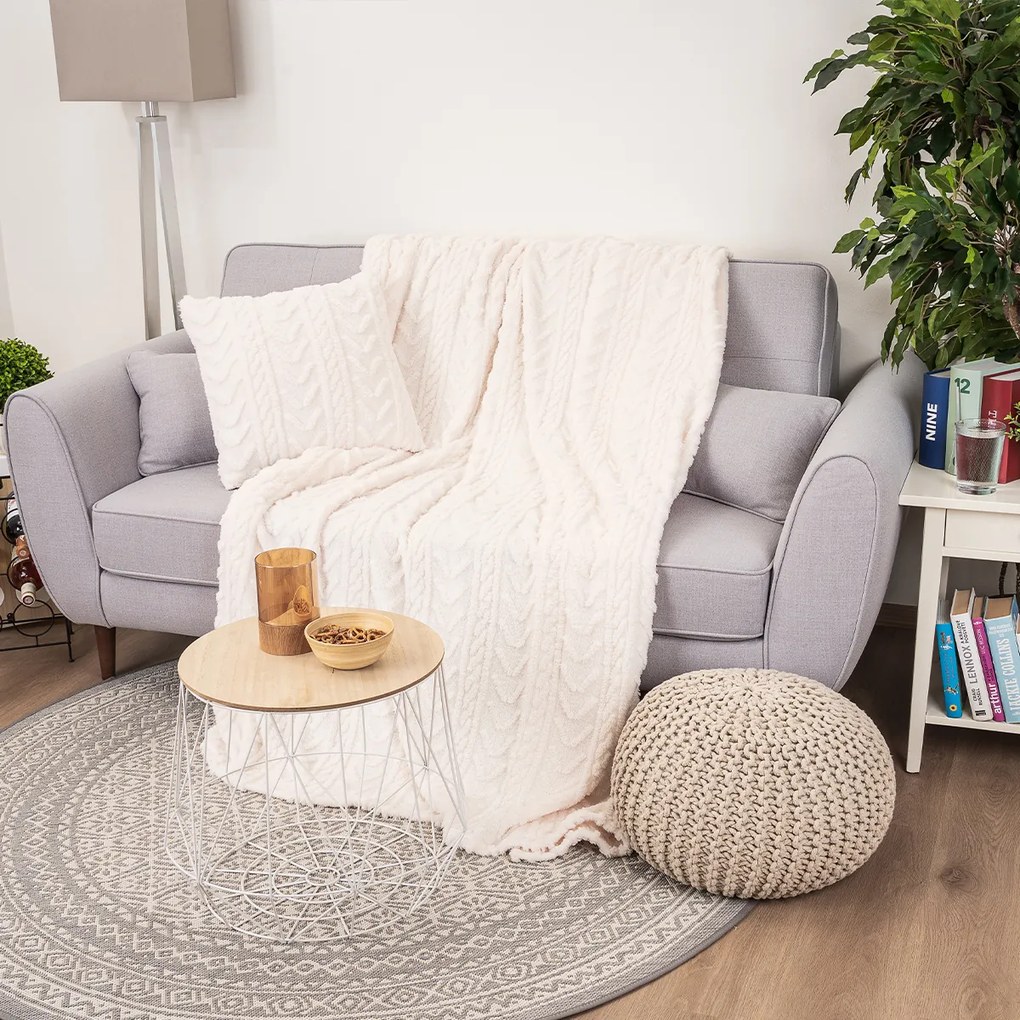 4Home Deka Cozy Knit krémová, 150 x 200 cm
