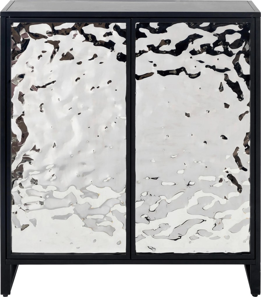 XXXLutz KOMODA, čierna, strieborná, 80/88/31 cm MID.YOU - Komody - 001914008501