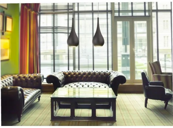 MAXLIGHT P0233 - Luster na lanku DROP 1xE27/40W/230V pr. 20 cm čierna