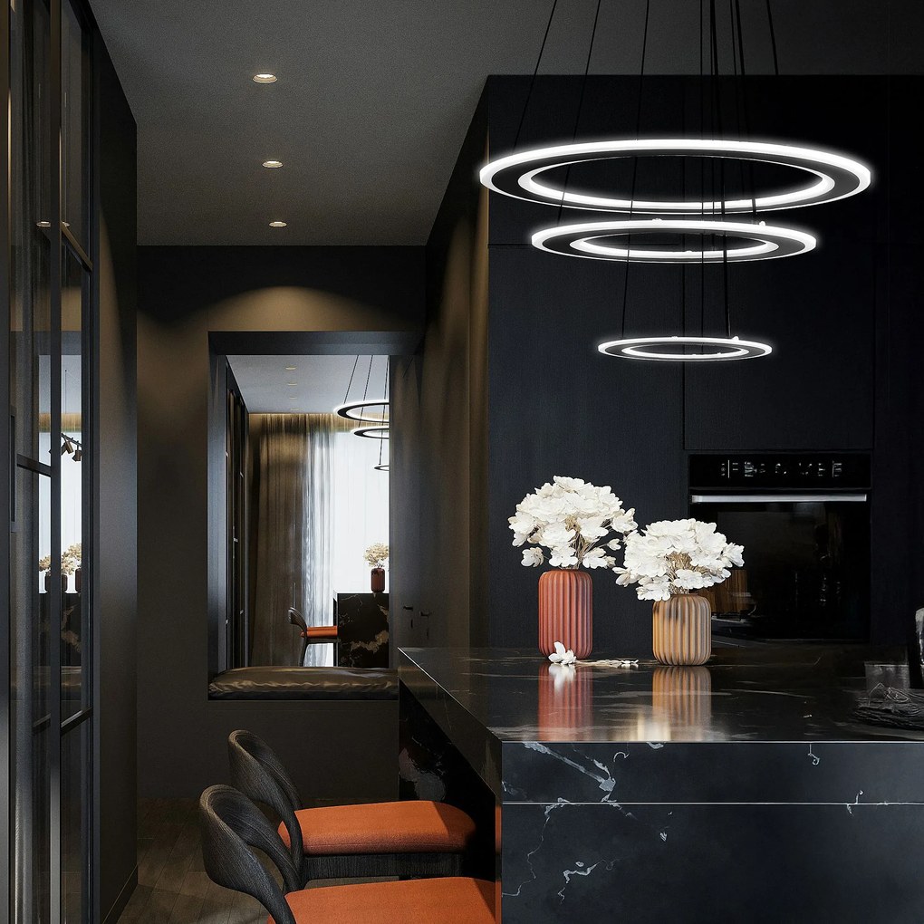 Toolight Toolight, LED stropné osvetlenie 46cm, G040-3CP, čierna, OSW-06307