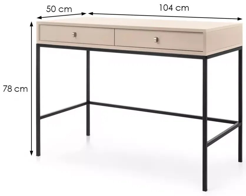 Toaletní stolek Mono II 104 cm béžový/černý