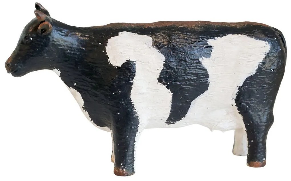 Strakatá antik dekorácia kravička - 22*5,5*13 cm