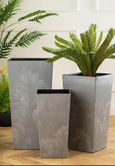 Kvetináč Porto 46x25 cm sivý betón
