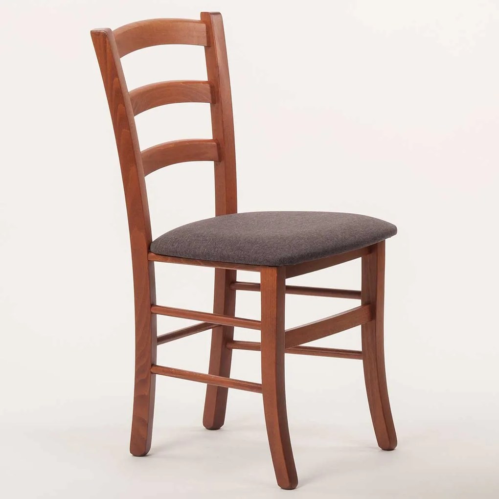 Stima stolička PAYSANE s čalúneným sedákom Vyberte odtieň ->: Orech, Vyberte látku ->: LUX Antracit 6