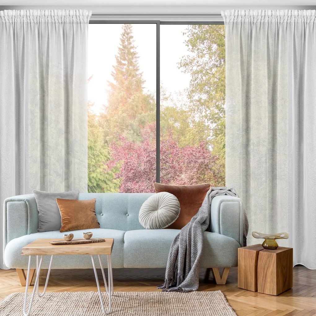 ZÁCLONA NA PÁSKE TULSA 140X270 CM BIELA