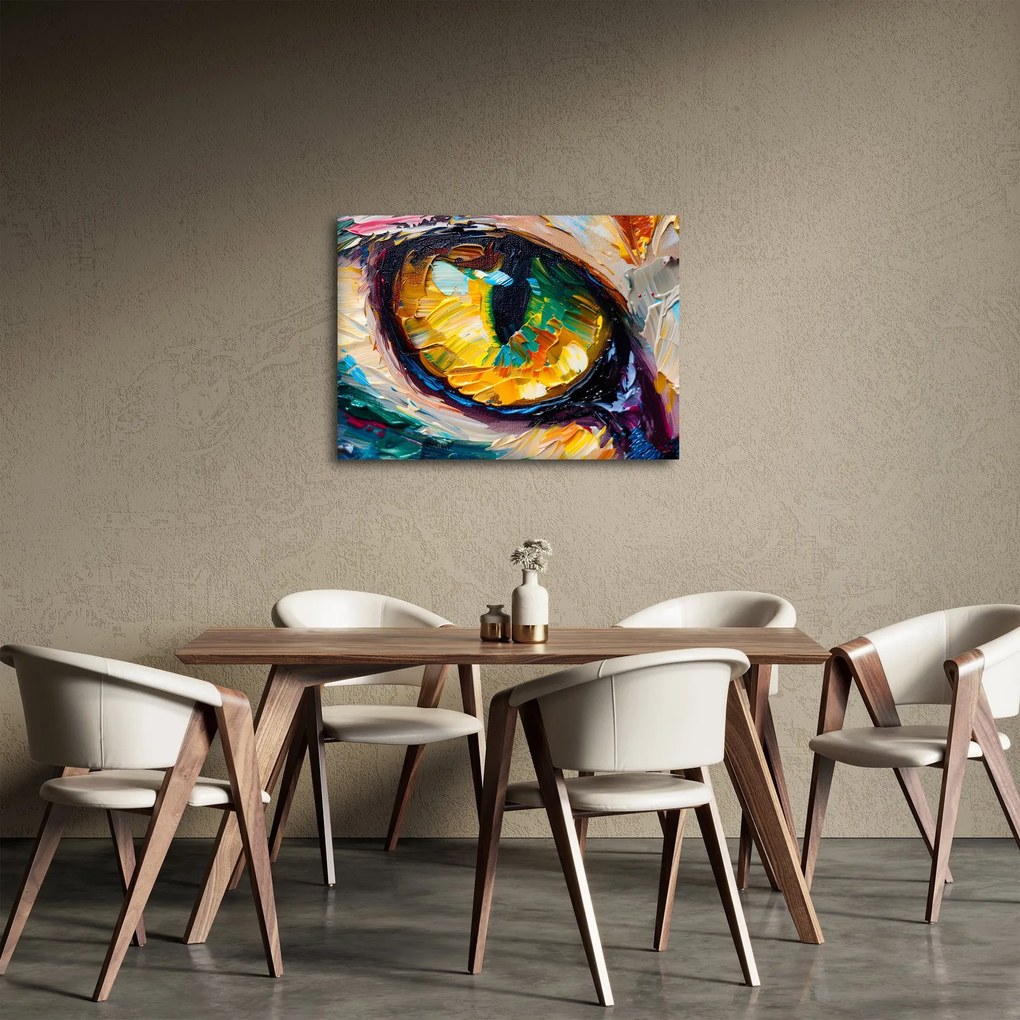 Obraz - Maľba mačacieho oka (70x50 cm)