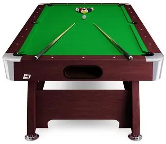 Hop-Sport Biliardový stôl Vip Extra 9 FT višňovo/zelený