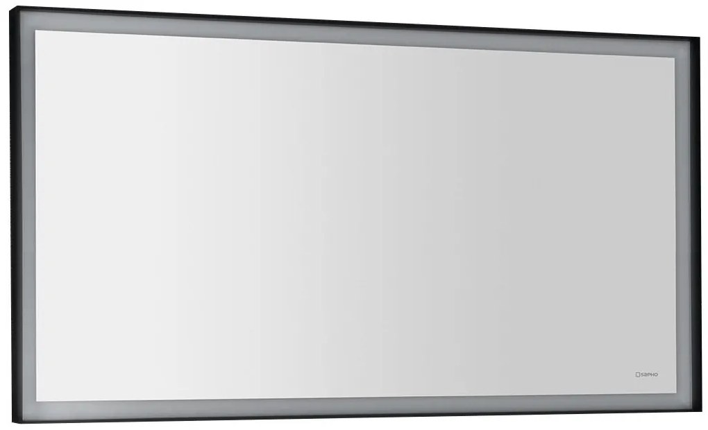 Sapho Sapho, SORT LED podsvietené zrkadlo 1200x700mmm, čierna mat, ST120