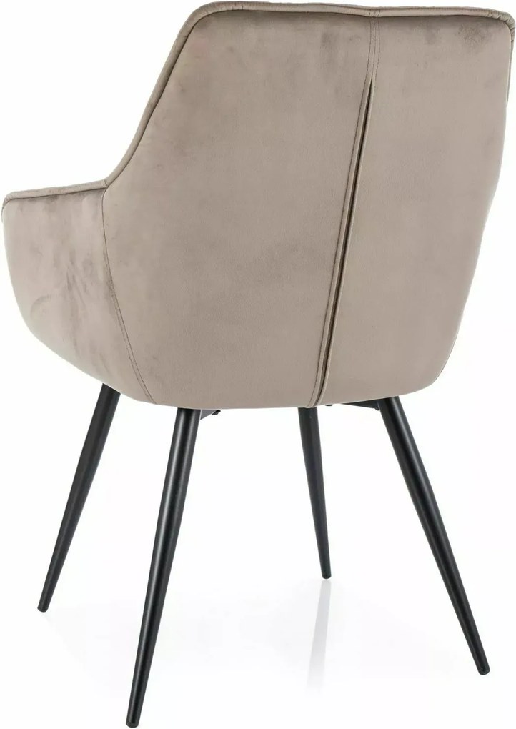 SI Lilia Velvet stolička tmavá béžová