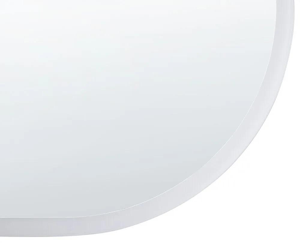 Nástenné LED zrkadlo 120 x 60 cm strieborné CHATEAUROUX Beliani