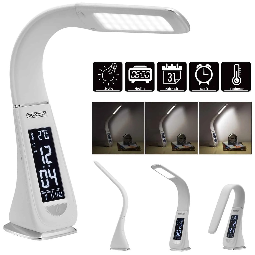 Monzana Stolová LED lampa biela