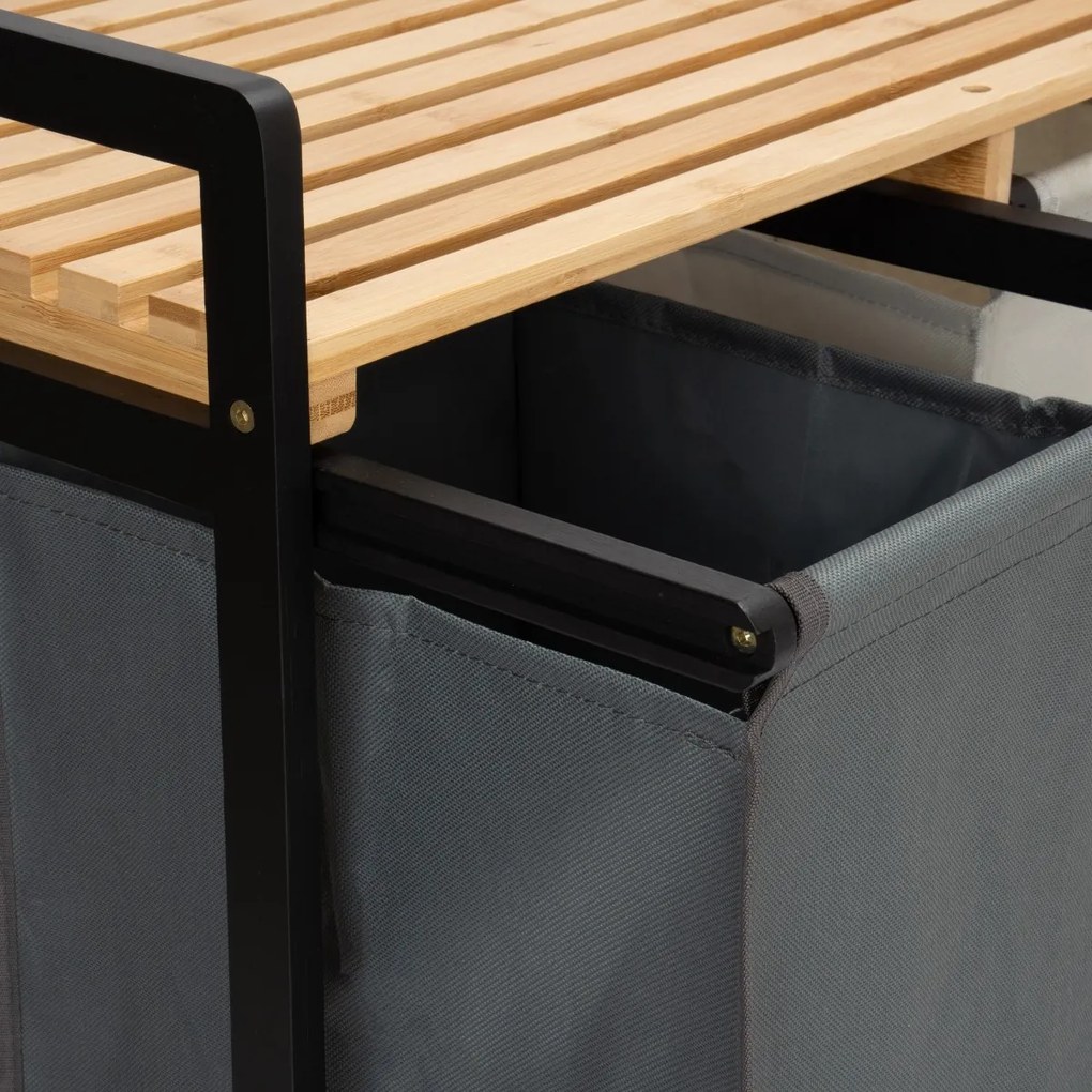 Bambusový kôš na bielizeň Hanoi šedo-hnedý