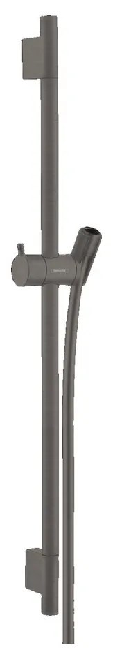 Hansgrohe Unica, S Puro sprchová tyč 650 mm so sprchovou hadicou Isiflex 1600 mm, kartáčovaný čierny chróm, HAN-28632340