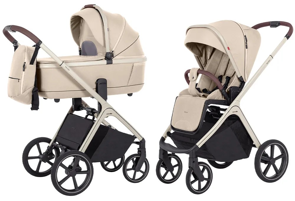 Detský kočík 2w1 CARRELLO Vector CRL-6550 Seashell Beige