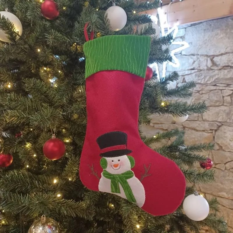 DECOLED Vánoční punčocha se sněhulákem, 50 cm