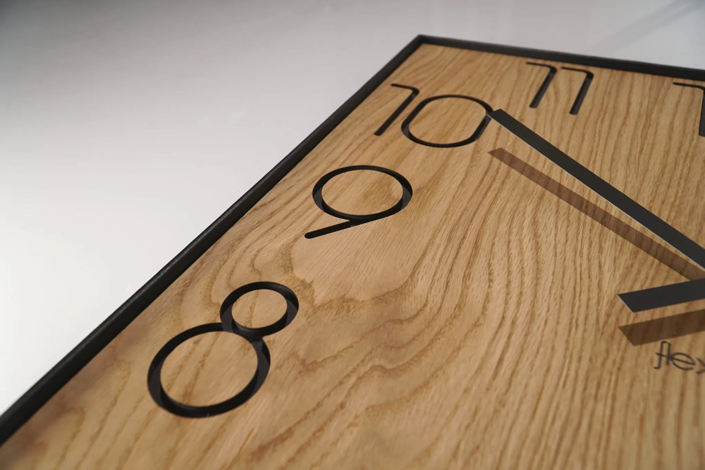 Dekorstudio Drevené hodiny na stenu Wood Square 50cm