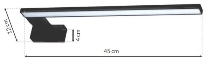 EUlight Nástenné LED svietidlo Shine R, 1x LED 11w, 4000k, (45 cm), b